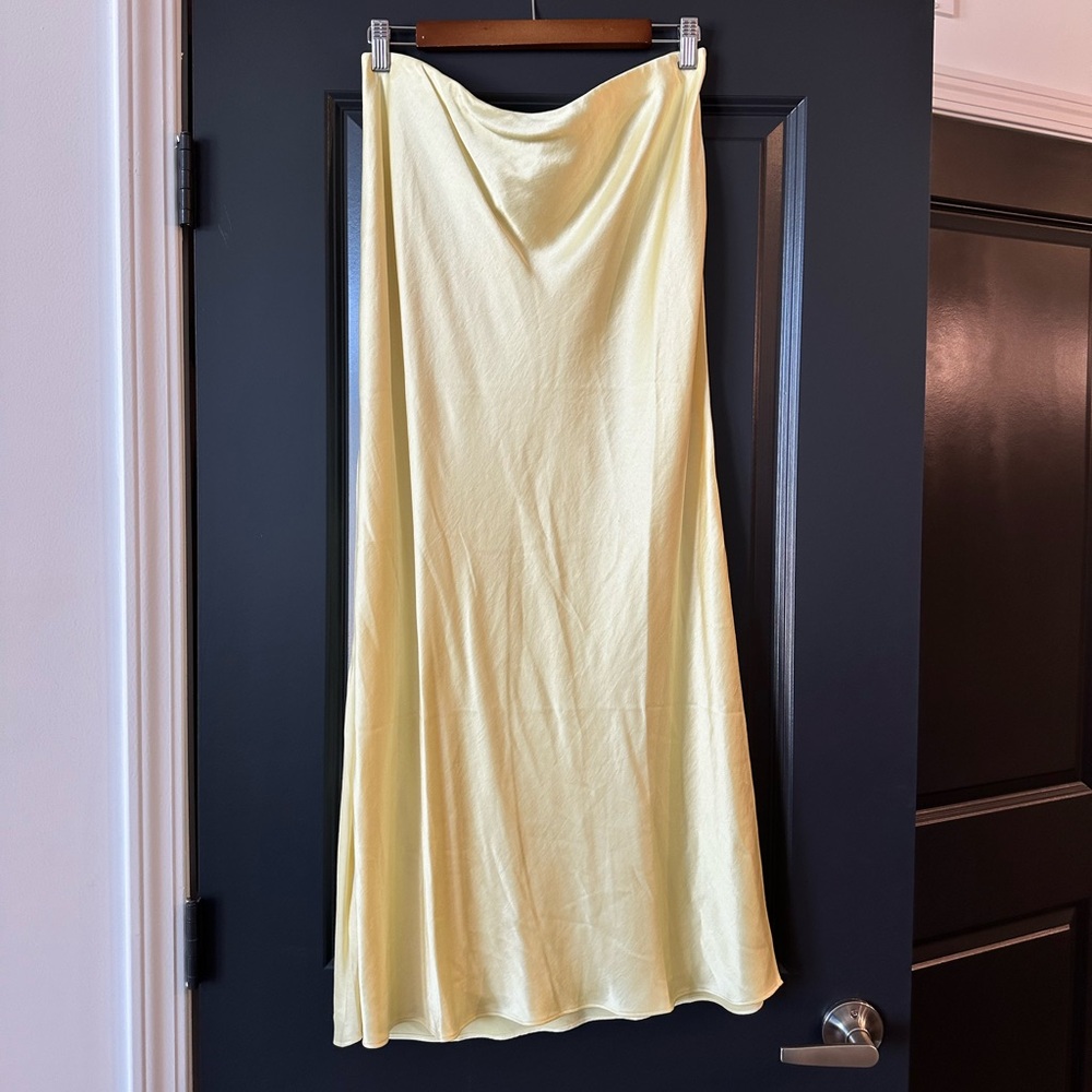 Madewell Butter Yellow slip skirt